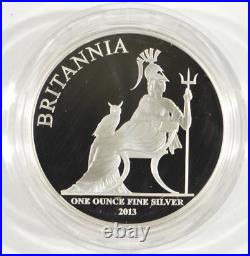 2013 UK Britannia 5-Coin Silver Proof Set #1398 /w Box + COA