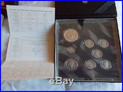 2013 US Mint Limited Edition Silver Proof Set 8 Silver Coins in Original Box COA