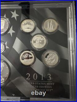 2013 U. S. Mint Limited Edition Silver Proof Set Box Slip Cover COA -TONED