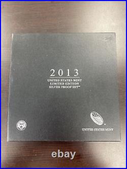 2013 U. S. Mint Limited Edition Silver Proof Set With Box & COA