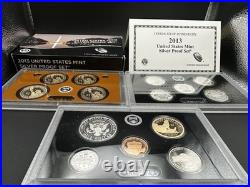 2013 U. S. Mint Silver Proof Set with Box & COA 14 Coins 90% Silver