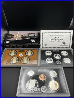2013 U. S. Mint Silver Proof Set with Box & COA 14 Coins 90% Silver