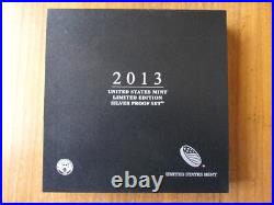 2013 United States LIMITED EDITION Silver Proof Set in Original Box withCOA