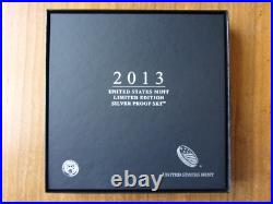2013 United States LIMITED EDITION Silver Proof Set in Original Box withCOA
