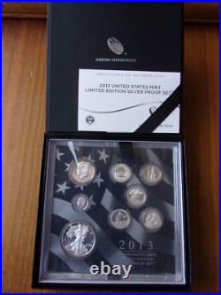 2013 United States LIMITED EDITION Silver Proof Set in Original Box withCOA