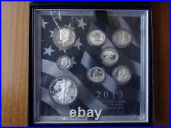 2013 United States LIMITED EDITION Silver Proof Set in Original Box withCOA
