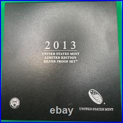 2013 United States Limited Edition Silver Proof Set With Box And Coa
