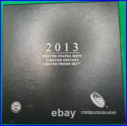 2013 United States Limited Edition Silver Proof Set With Box And Coa