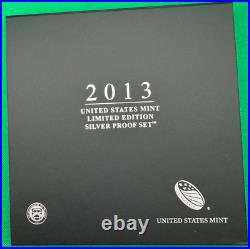 2013 United States Limited Edition Silver Proof Set With Box And Coa