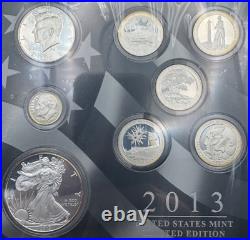 2013 United States Limited Edition Silver Proof Set With Box And Coa