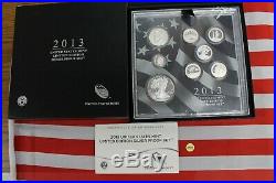 2013 United States Mint Limited Edition Silver Proof Set with Box and COA