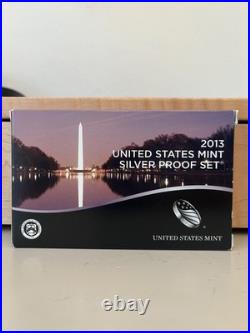 2013 United States Mint Silver Proof Set with Box & COA- Gem Cameo Beauties