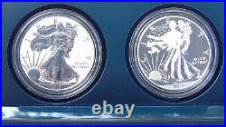 2013-W 2013W American Silver Eagle West Point 2 Coin Proof & Reverse Set Box S40