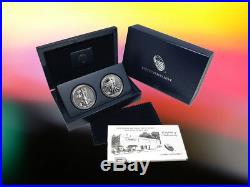 2013 W 2 COIN SET ENHANCED UNC & REVERSE PROOF S40 With Box/COA
