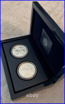 2013-W American Silver Eagle 2-Coin Set West Point Enhanced Reverse Proof Box