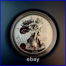 2013-W American Silver Eagle 2-Coin Set West Point Enhanced Reverse Proof Box