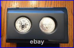 2013-W American Silver Eagle West Point 2-Coin Proof & Reverse Set with Box Fr/shp