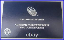 2013-W American Silver Eagle West Point 2-Coin Proof and Reverse Proof Box Set