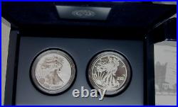 2013-W American Silver Eagle West Point 2-Coin Proof and Reverse Proof Box Set