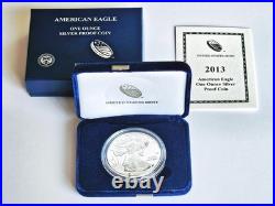 2013-W Proof $1 American Silver Eagle Coin Box GOP Certificate 100% to CHARITY
