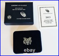 2013-W Proof $1 American Silver Eagle Coin Box GOP Certificate 100% to CHARITY