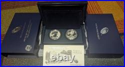 2013 W Reverse Proof & Enhanced Silver Eagle 2 Coin West Point Set with BOX & COA