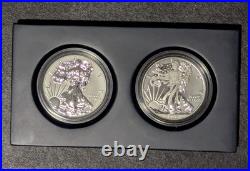 2013 W Reverse Proof & Enhanced Silver Eagle 2 Coin West Point Set with BOX & COA