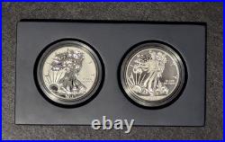 2013 W Reverse Proof & Enhanced Silver Eagle 2 Coin West Point Set with BOX & COA