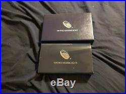 2013-W SILVER AMERICAN EAGLE Two-Coin Set Proof with Box & COA West Point