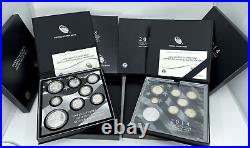 2014 & 2018 U. S. Mint Limited Edition Silver Proof Sets in Box & COA