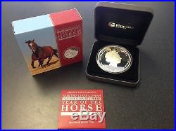 2014 5 oz Australian Lunar Year of The Horse Bullion Proof Silver Coin Box-COA