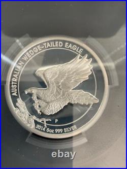 2014 Australian 8$ PCGS Silver High Relief Signed John Mercanti GEM PROOF Box 13