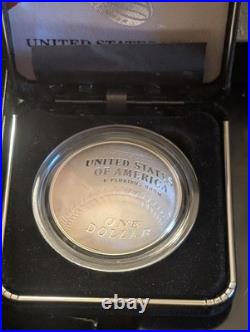 2014 Basketball Hall of Fame Proof Silver Dollar US Mint Box and COA