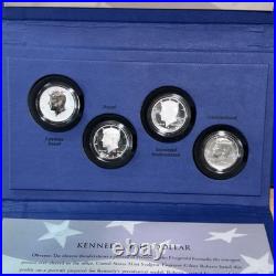 2014 John F Kennedy 50th Anniversary 4 Coin Silver Proof Set withBox & COA