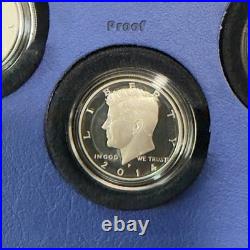 2014 John F Kennedy 50th Anniversary 4 Coin Silver Proof Set withBox & COA