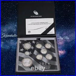 2014 LIMITED EDITION Silver Proof Set in Original Box withCOA, Beginning To Tone