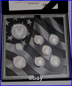 2014 LIMITED EDITION Silver Proof Set in Original Box withCOA, Beginning To Tone