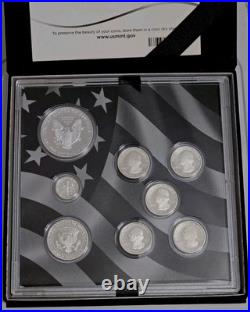 2014 LIMITED EDITION Silver Proof Set in Original Box withCOA, Beginning To Tone