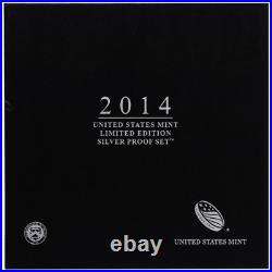 2014 Limited Edition Silver Proof Set Black Box & COA 7 Coins and Silver Eagle 2014 Limited Edition Silver Proof Set Black Box & COA 7 Coins and Silver Eagle