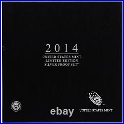 2014 Limited Edition Silver Proof Set Black Box & COA 7 Coins and Silver Eagle 2014 Limited Edition Silver Proof Set Black Box & COA 7 Coins and Silver Eagle