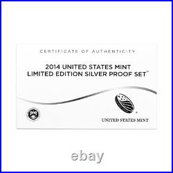 2014 Limited Edition Silver Proof Set Black Box & COA 7 Coins and Silver Eagle 2014 Limited Edition Silver Proof Set Black Box & COA 7 Coins and Silver Eagle