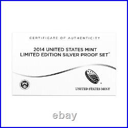 2014 Limited Edition Silver Proof Set Black Box & COA 7 Coins and Silver Eagle 2014 Limited Edition Silver Proof Set Black Box & COA 7 Coins and Silver Eagle