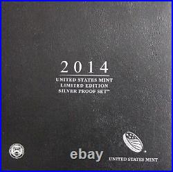 2014 Limited Edition Silver Proof Set Exact Coins In Pics Mint Box & COA 8007