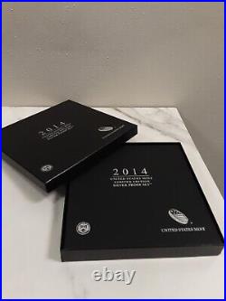 2014 Limited Edition US Mint Silver Proof Set, OGP, Box & COA