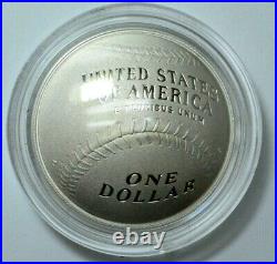 2014 National Baseball Hall of Fame Proof Silver $1 Dollar in Original BOX & COA