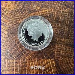 2014 Royal Australian Mint Kangaroo at Sunset $1 Silver Proof Coin COA Box 6.03g