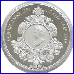 2014 Royal Mint Queen Anne £5 Five Pound Silver Proof Coin Box Coa