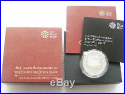 2014 Royal Mint Queen Anne £5 Five Pound Silver Proof Coin Box Coa