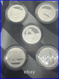 2014 S LIMITED EDITION SILVER PROOF SET (8) COINS U. S. MINT OGP With BOX & COA