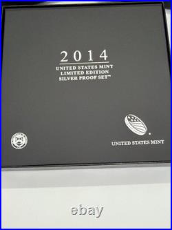 2014 S LIMITED EDITION SILVER PROOF SET (8) COINS U. S. MINT OGP With BOX & COA
